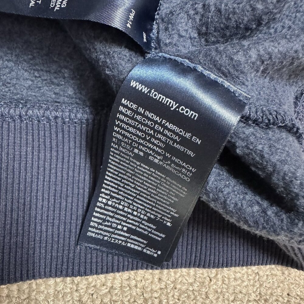 Tommy Hilfiger Hoodie Blue Long Sleeve Pullover Men’s Size Small - Picture 12 of 12